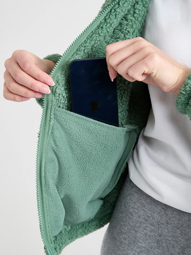 Sherpa Zipper Front Jacket