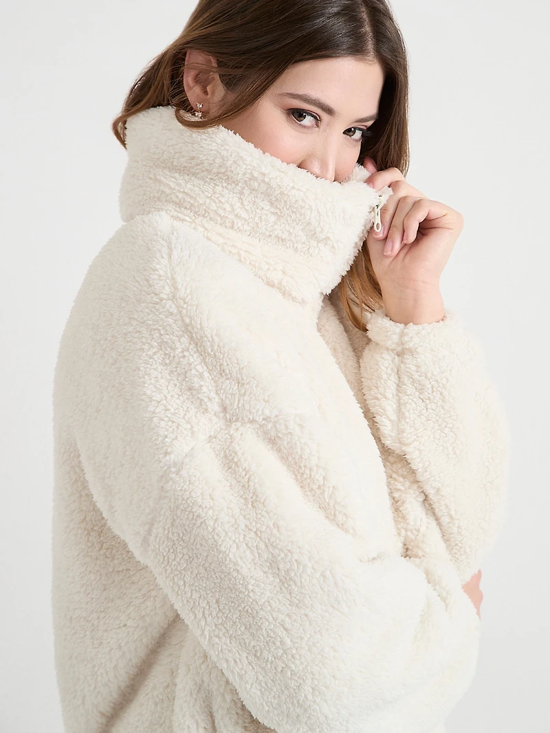 Sherpa Zipper-Front Jacket