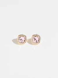 Stone & Pave Stud Earrings