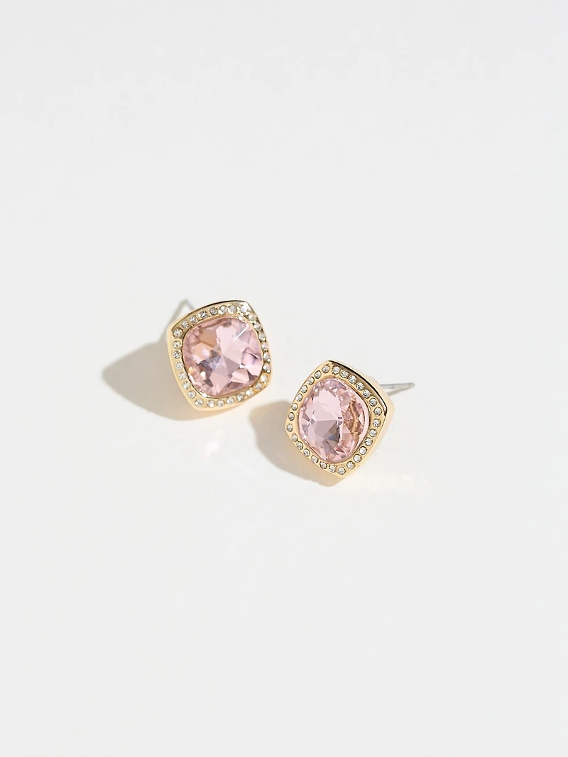 Stone & Pave Stud Earrings