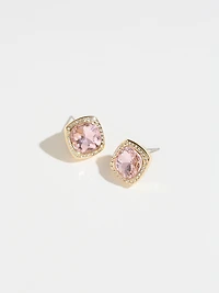 Stone & Pave Stud Earrings