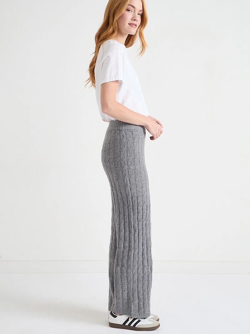 Sweater Cable Knit Pull-On Pant