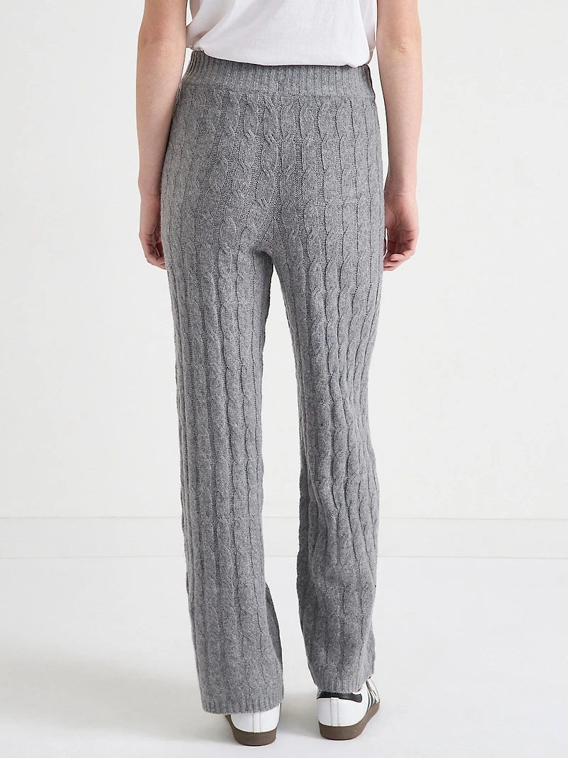 Sweater Cable Knit Pull-On Pant
