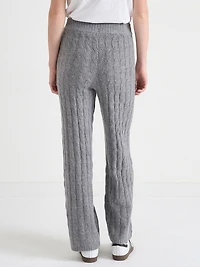 Sweater Cable Knit Pull-On Pant