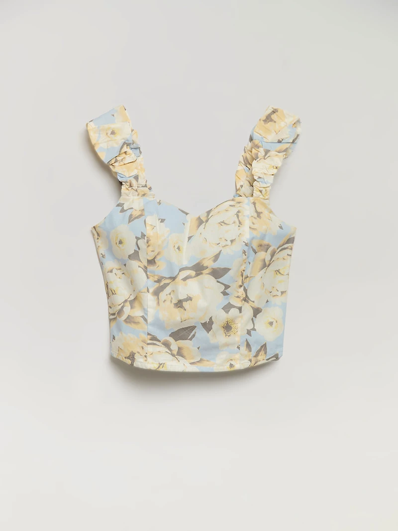 Poplin Tank Blouse Pale Banana