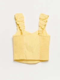 Poplin Tank Blouse Pale Banana