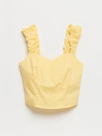 Poplin Tank Blouse Pale Banana
