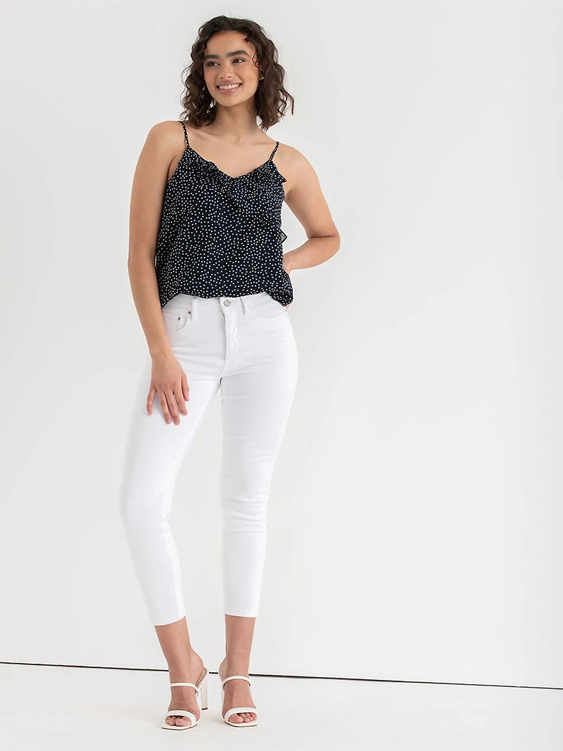 Ruffle Cami Blouse Salute Dot Print