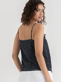 Ruffle Cami Blouse Salute Dot Print