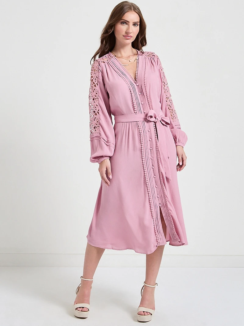 Crochet Dress Floral Print