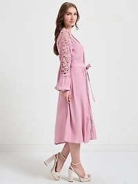Crochet Dress Floral Print
