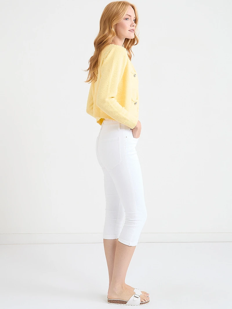 Skylar Skinny Capris Jeans White
