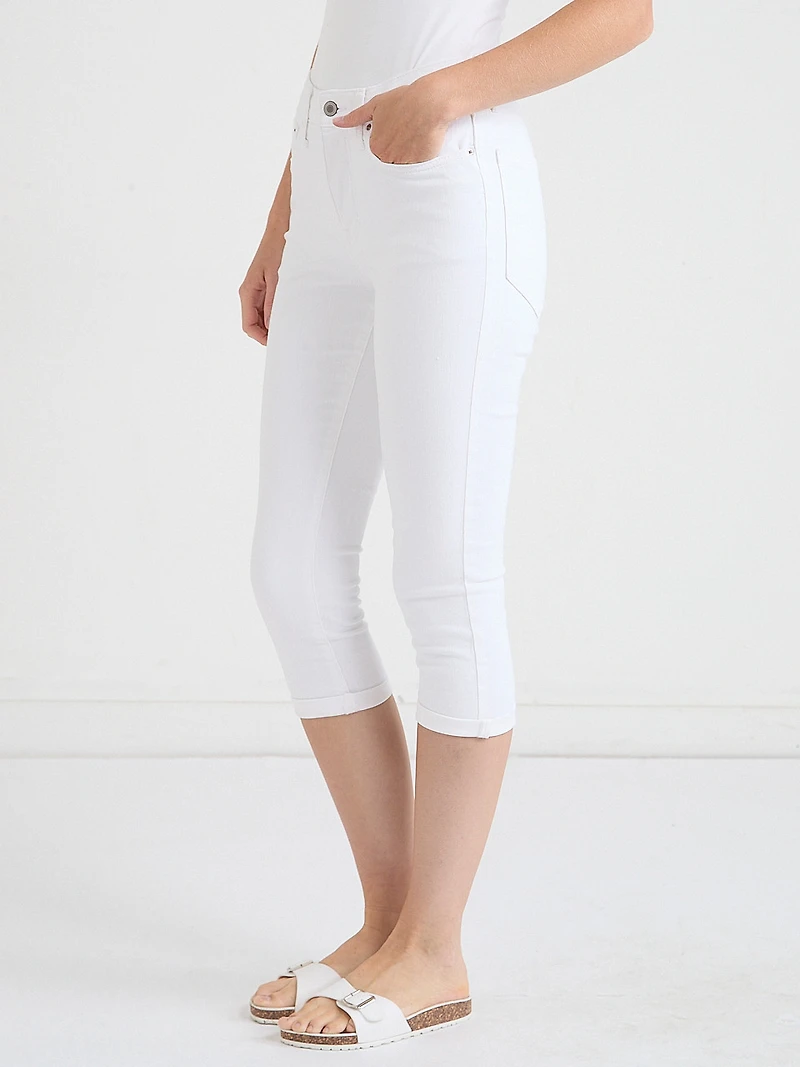 Skylar Skinny Capris Jeans White