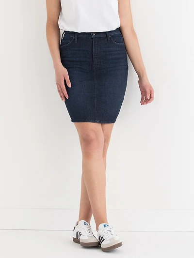 Denim Pencil Skirt Moonlight Blue