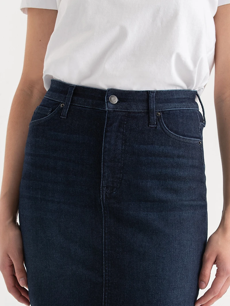 Denim Pencil Skirt Moonlight Blue