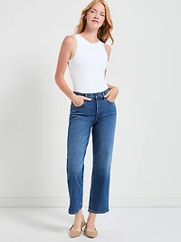 Lucy's 90s Straight Crop Jean Mid Wash