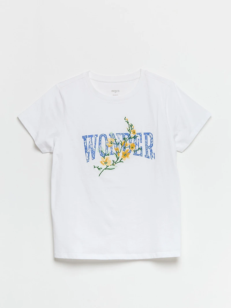 Relaxed Crew Neck T-Shirt Kentucky Blue Stripe