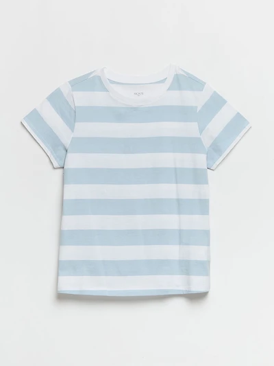 Relaxed Crew Neck T-Shirt Kentucky Blue Stripe