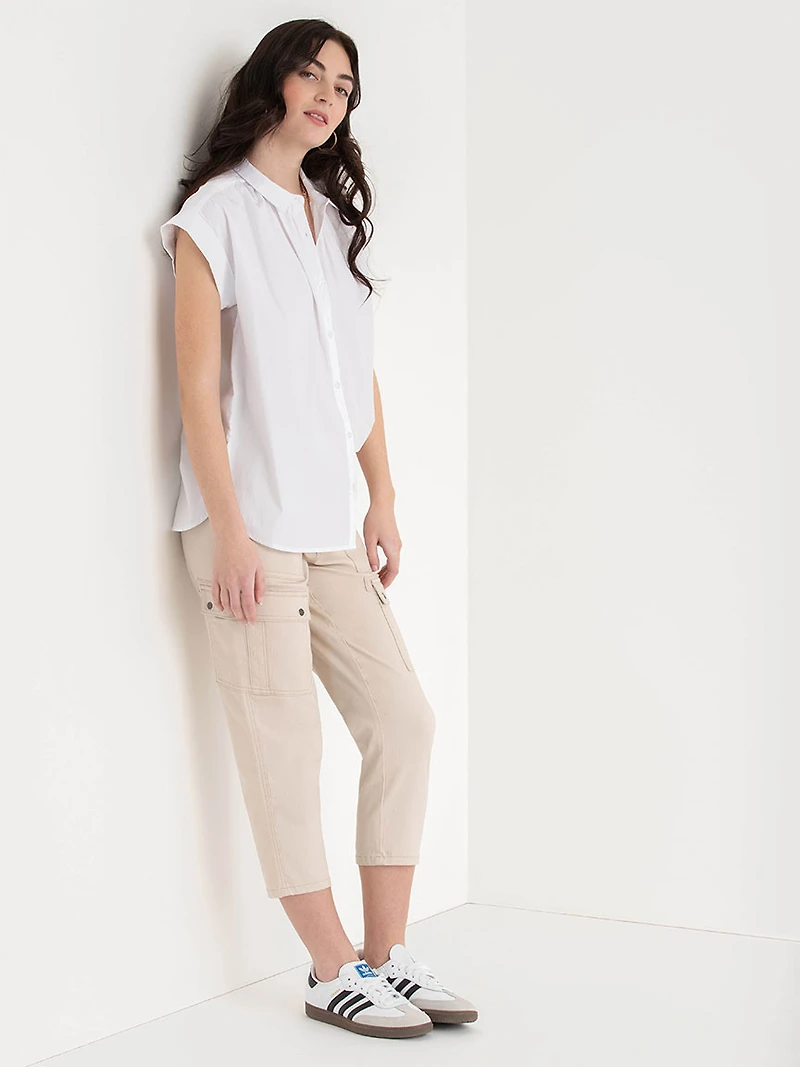 Utility Capri Pant Stone