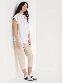 Utility Capri Pant Stone