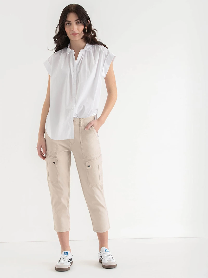Utility Capri Pant Stone