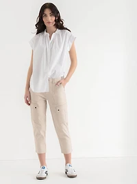 Utility Capri Pant Stone
