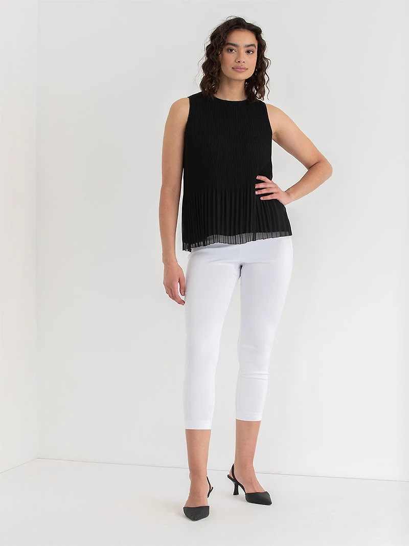 Audrey Skinny Crop Pant Microtwill White