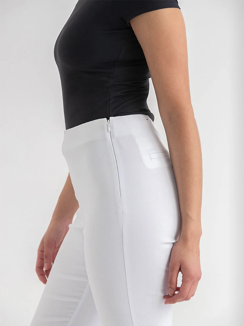 Audrey Skinny Crop Pant Microtwill White