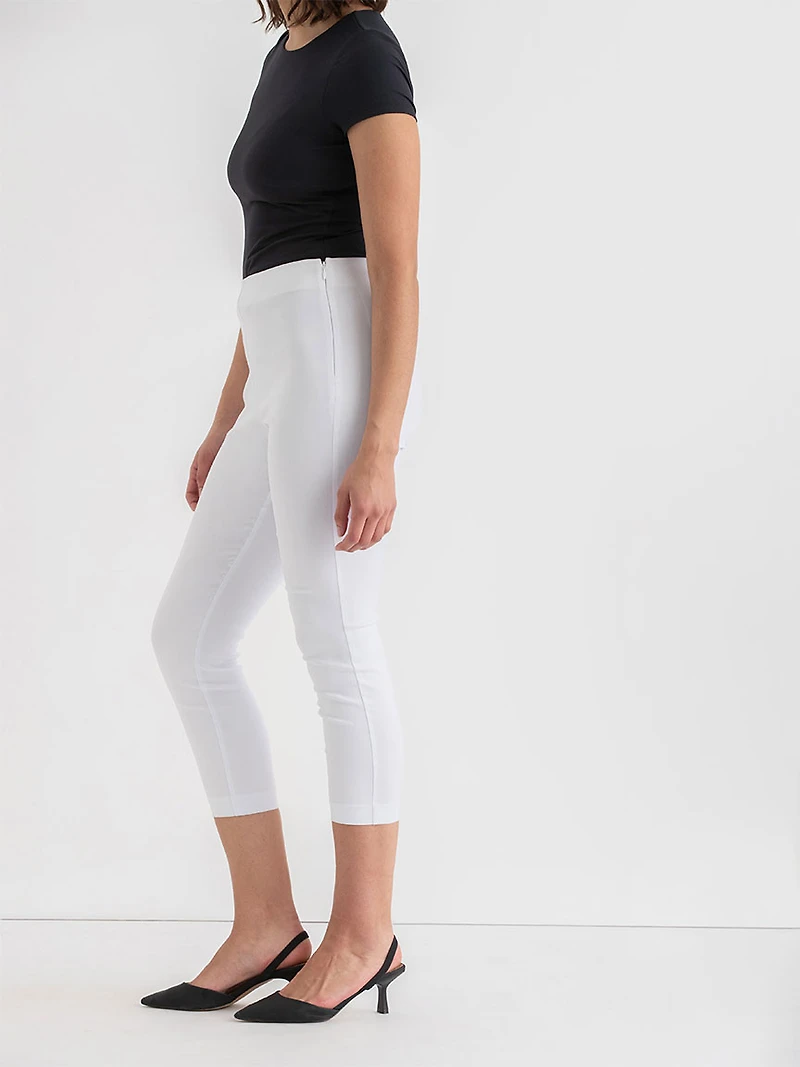 Audrey Skinny Crop Pant Microtwill White