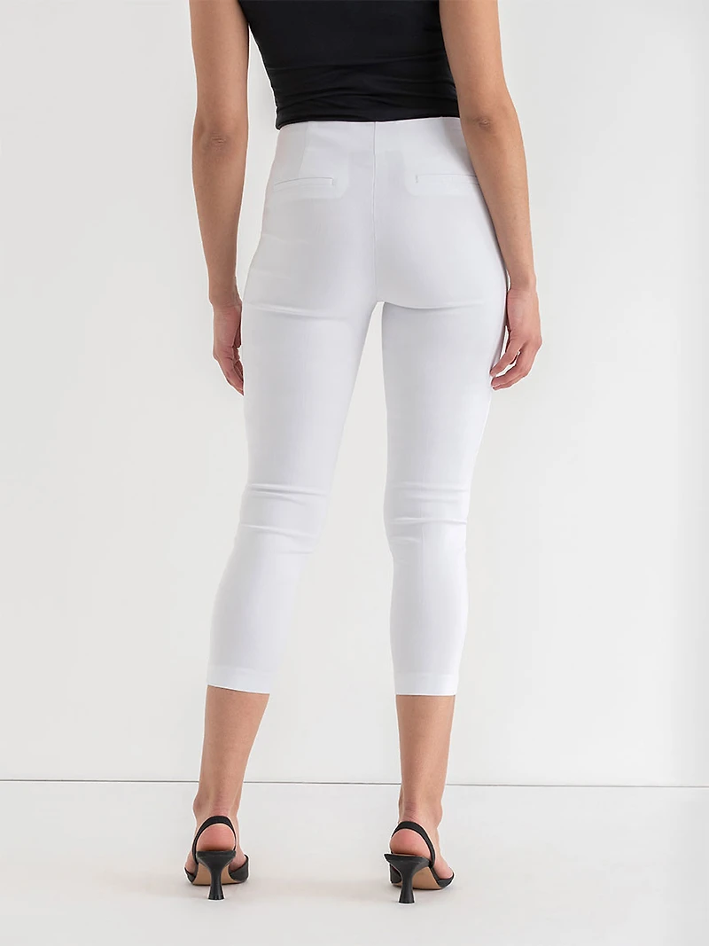 Audrey Skinny Crop Pant Microtwill White