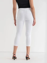 Audrey Skinny Crop Pant Microtwill White