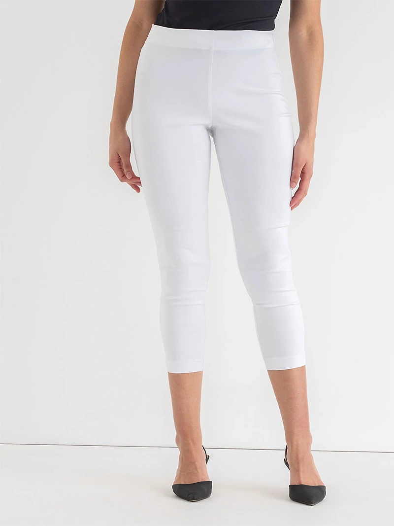 Audrey Skinny Crop Pant Microtwill White