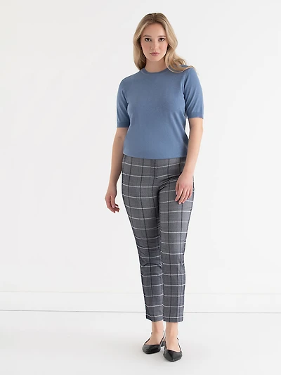 Syd Slim Ankle Pant Microtwill Salute Pattern