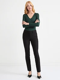 V-Neck Long-Sleeved Bodysuit Pine Grove