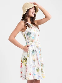 Linen Blend Dress Postcard Print