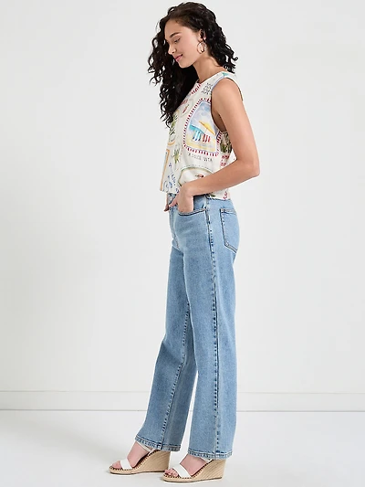 Fitted Sleeveless Linen Top Postcard Print