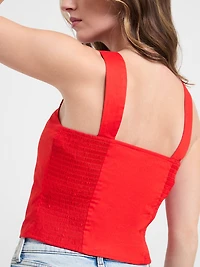 Square Neck Poplin Tank