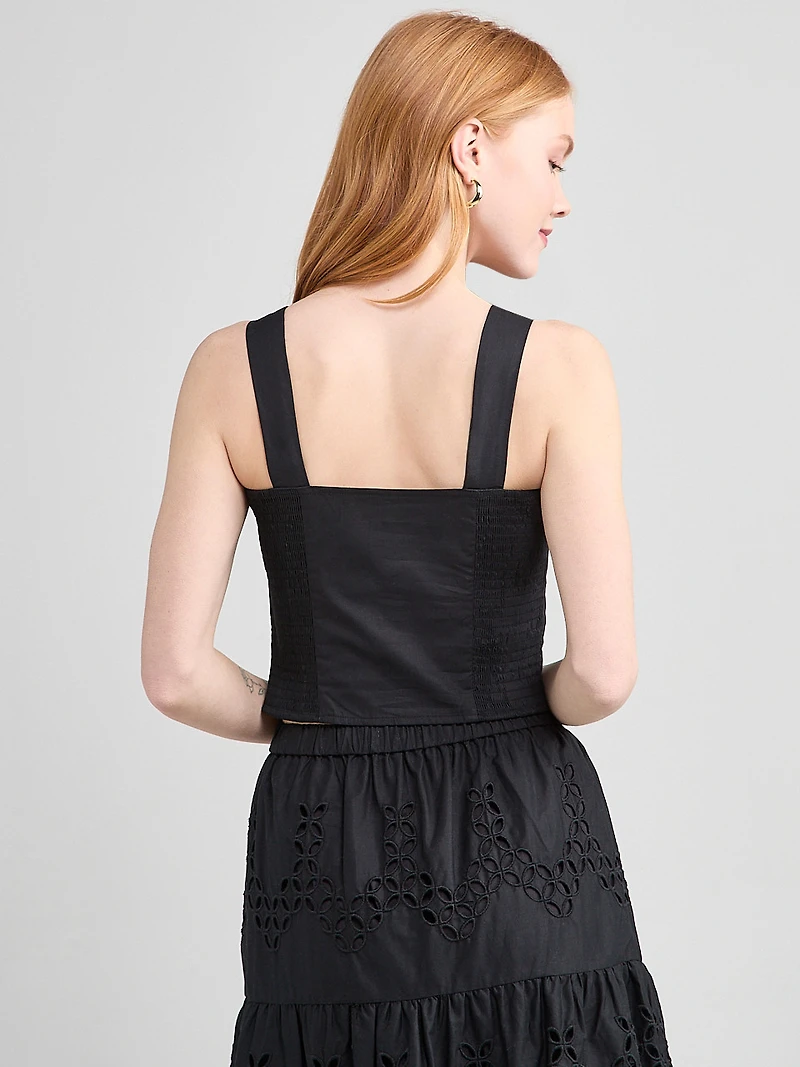 Square Neck Poplin Tank