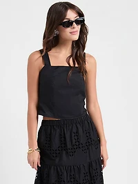 Square Neck Poplin Tank