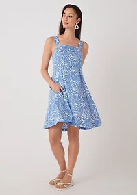 Linen Blend Empress Mini Dress