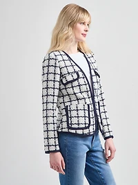 Boucle Braided Trim Blazer