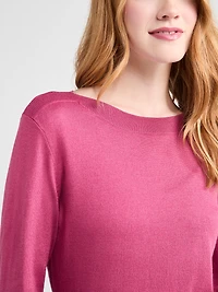 Cashmere Blend Boat Neck Pullover