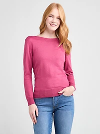 Cashmere Blend Boat Neck Pullover