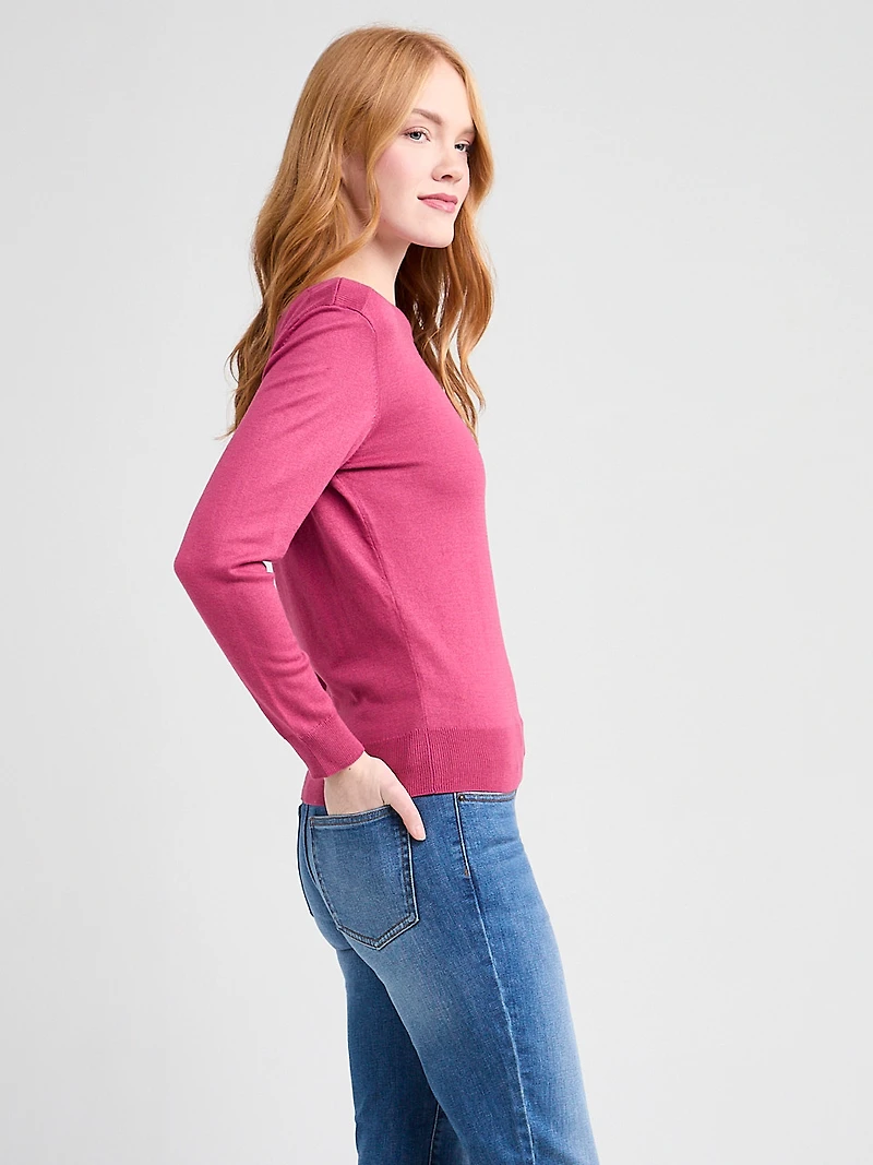 Cashmere Blend Boat Neck Pullover