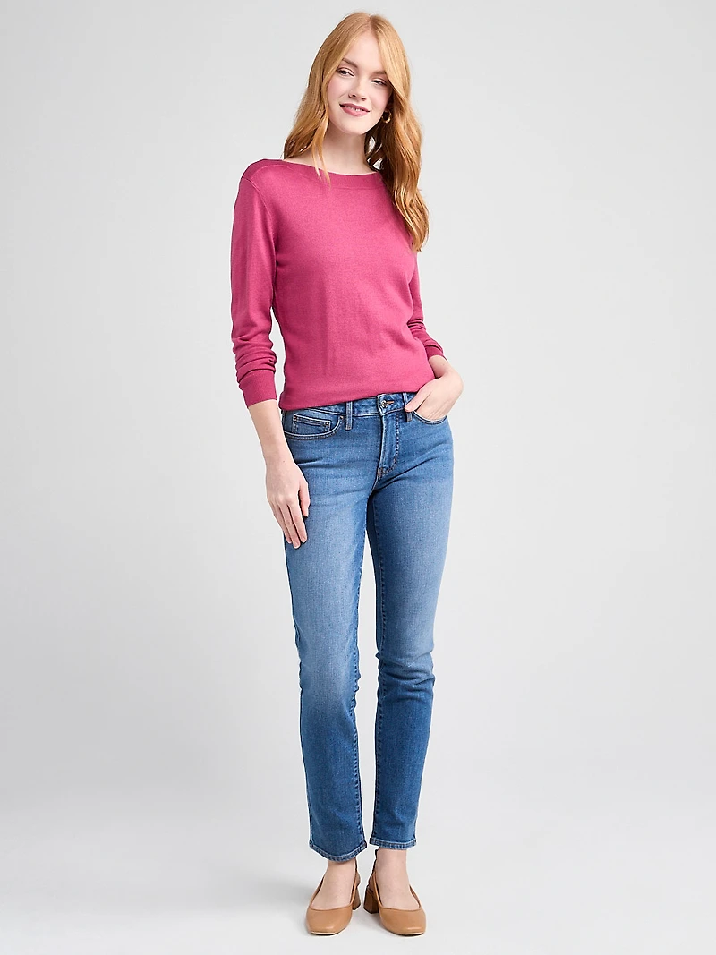 Cashmere Blend Boat Neck Pullover