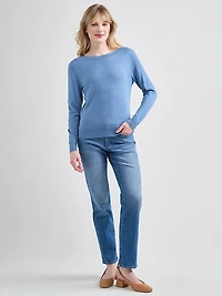 Cashmere Blend Boatneck Pullover