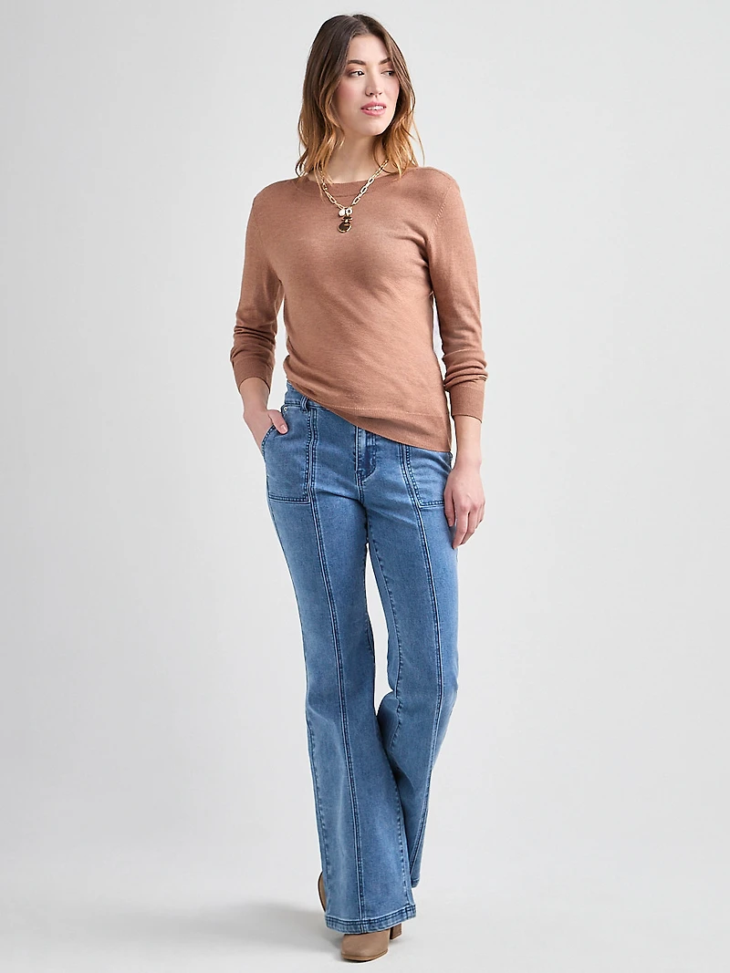 Cashmere-Blend Boatneck Pullover
