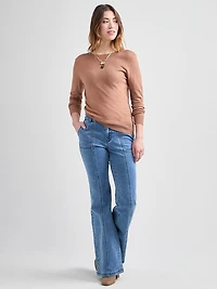 Cashmere-Blend Boatneck Pullover