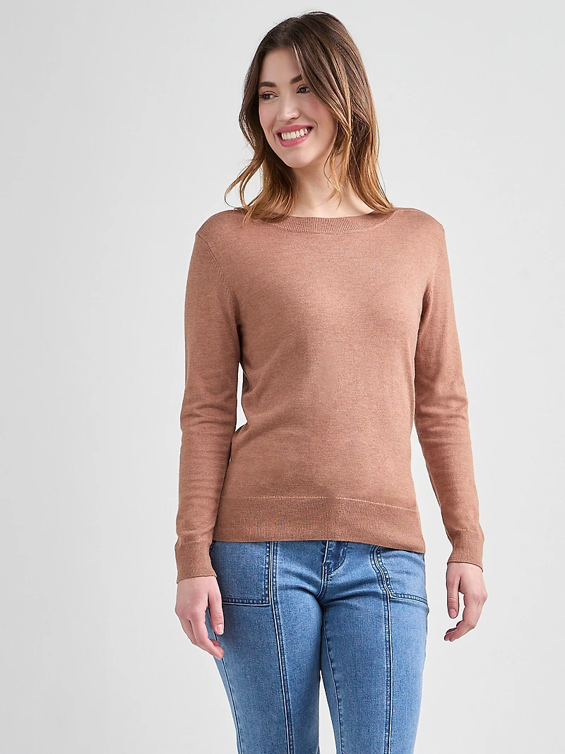 Cashmere-Blend Boatneck Pullover