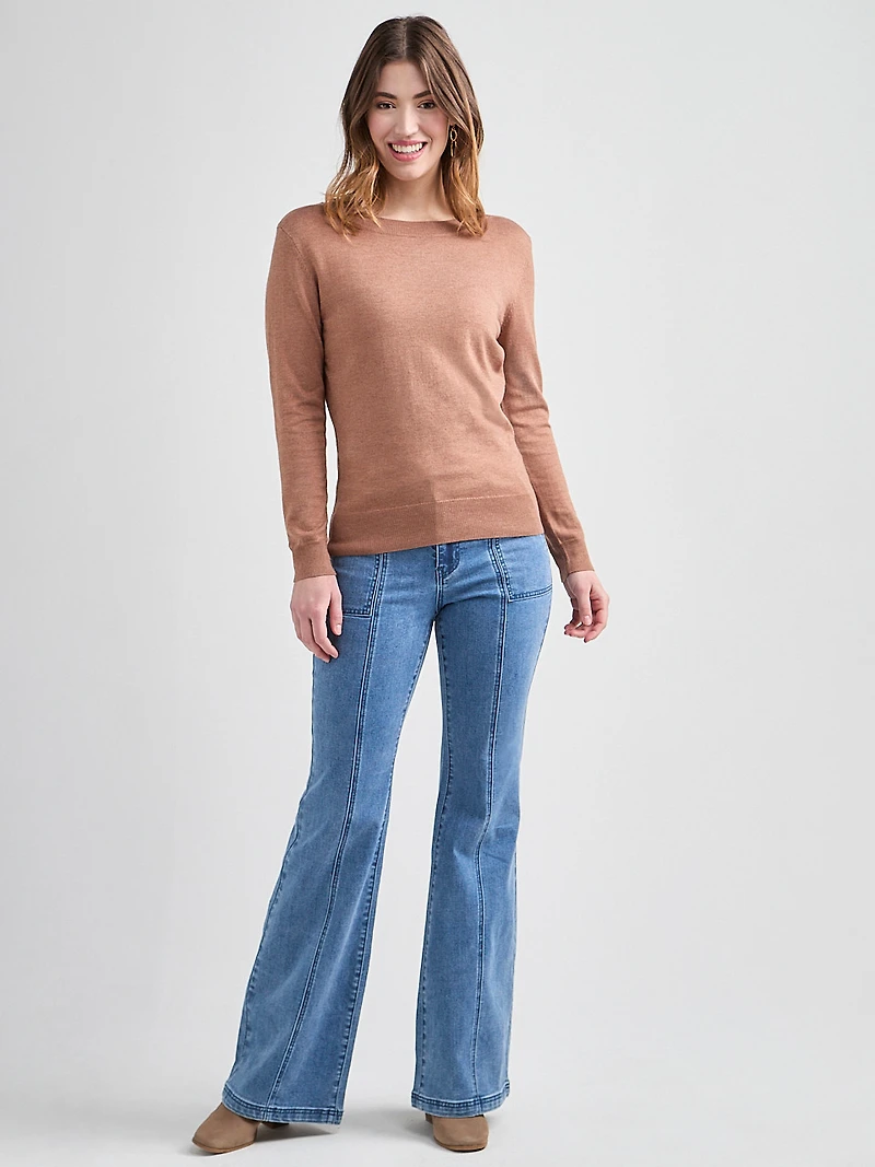Cashmere-Blend Boatneck Pullover